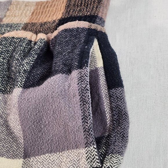 Kavu Women’s Sz LARGE Plaid Skirt All Cotton Designer Fashion Pull On Stretch - Picture 4 of 10